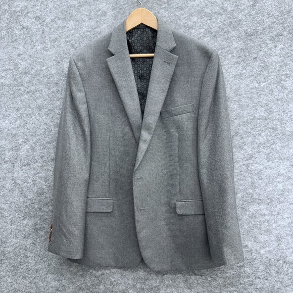 Lauren Ralph Lauren Men's Blazer Luxury Designer Single Breasted Silver Gray 46R